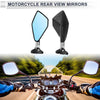 M6 Motorcycle Black Silver Tone Aluminum Mirrors / Rear View / Handlebar