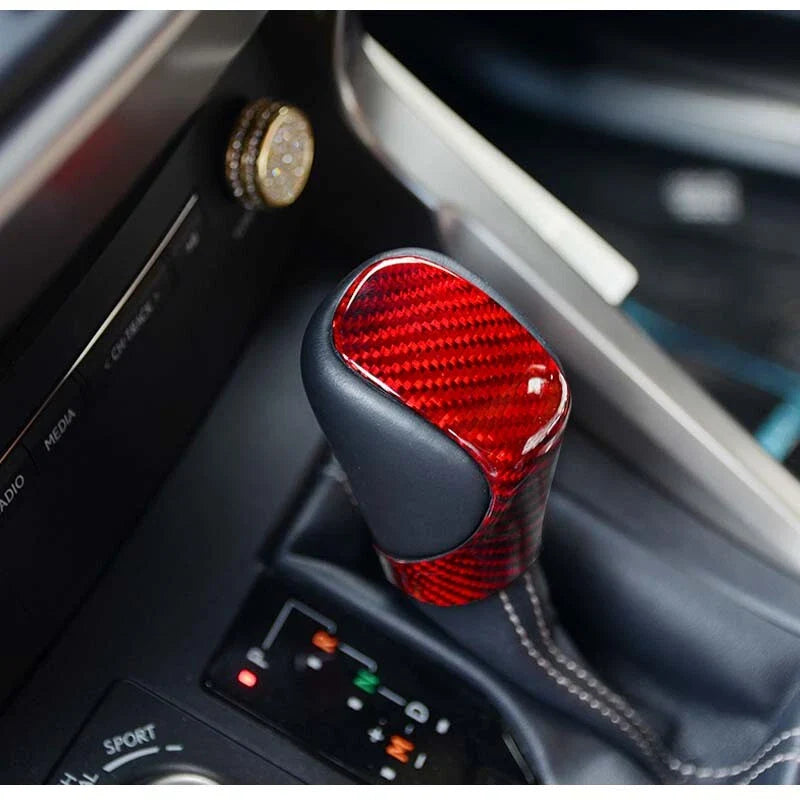 Lexus ES350 ES300h Red Carbon Fiber Gear Shift Knob Head Cover Trim Fit