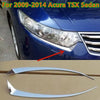 Acura TSX Sedan 2 x Chrome Front Head Light Eyelid Cover Trim (2009–2014)