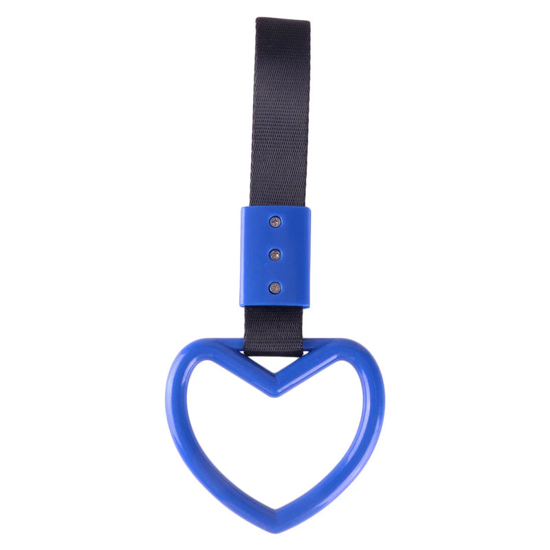 Universal Drift Car Heart Blue Tsurikawa Ring Handle Strap Charm