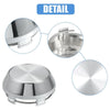 Universal Rims No Logo 4 Pcs 60mm Chrome Wheel Center Caps