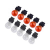 Car 10Pc 3157 Clear Amber Turn Signal Parking DRL Light Bulbs