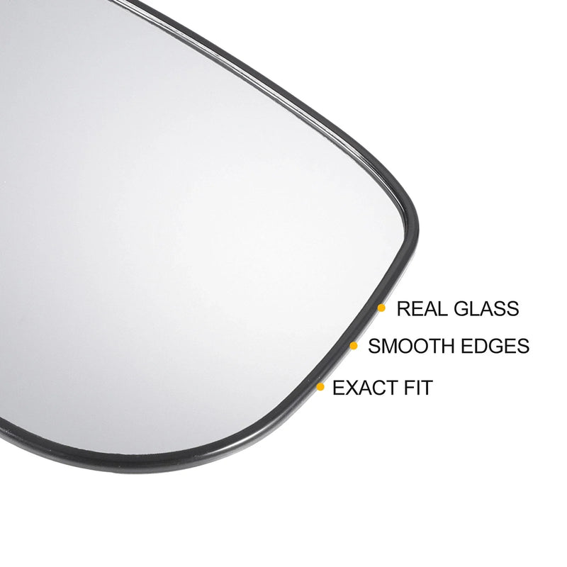 Honda Fit Jazz Left Side White Mirror Glass w/ Back Non-heated (2009-2013)