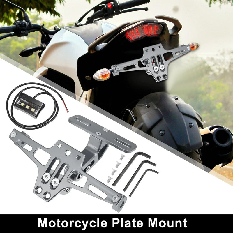 Motorcycle License Plate Holder Turn Signal Rear Light Bracket