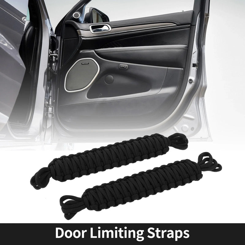 Jeep Wrangler TJ JK JKU (2007-2018) Black 2 x Door Limiting Straps