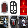 Harley Cafe Racer Chopper Chrome Red LED Tombstone Brake Tail Light
