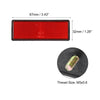 Motorcycle 4pcs M5x0.8 Red Universal Screw Mount Round Warning Reflector