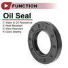 Rotary Shaft Seal 25x45x7mm Nitrile 70 Durometer Rubber Black 5 Pcs