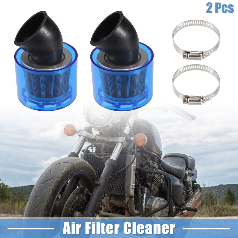 Most Motorcycles ATV 2 x Air Filter Cleaner Bent 42mm/1.65in