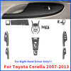 Toyota Corolla RHD Carbon Fiber Trim Stickers Decals Cover (2007–2013)