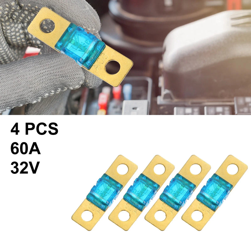 Automotive Marine Audio Video System Blue 4 x 60A 32V Bolt-on AMI Fuse