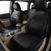 Car - Black Full Set PU Leather Front Seat Covers