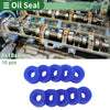 Oil Seal 8x18x8mm TPU High Pressure Blue 10 Pcs