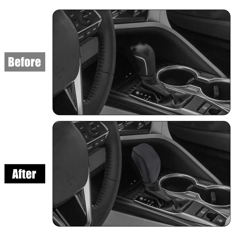 Toyota Highlander Black Faux Leather Gear Shift Knob Cover (2001-2023)