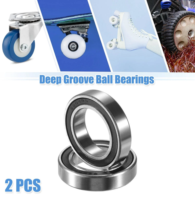 Car 2 x Deep Groove Ball Bearings 20x32x7mm Rubber Shield
