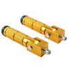 Motorcycle Bicycle 8mm Gold Universal Folding Footpegs