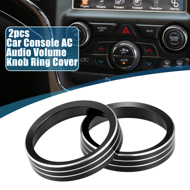 Jeep Grand Cherokee Black Console Audio Volume Knob Ring Cover (14-20)