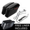 Harley Softail Saddlebags Black Latch Chrome Bracket (1984 - 2017)