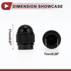 Car Mini Bullet Style Tire Valve Stem Caps Dust Covers Black (All Years)