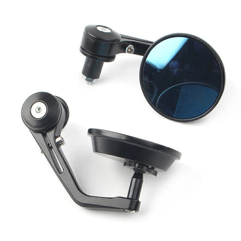 Dirt Bike Bobber Cafe 7/8" Handlebar Bar End Rearview Mirrors