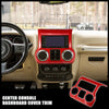 Jeep Wrangler JK JKU Red Center Console Dashboard Cover Trim (2011-2017)