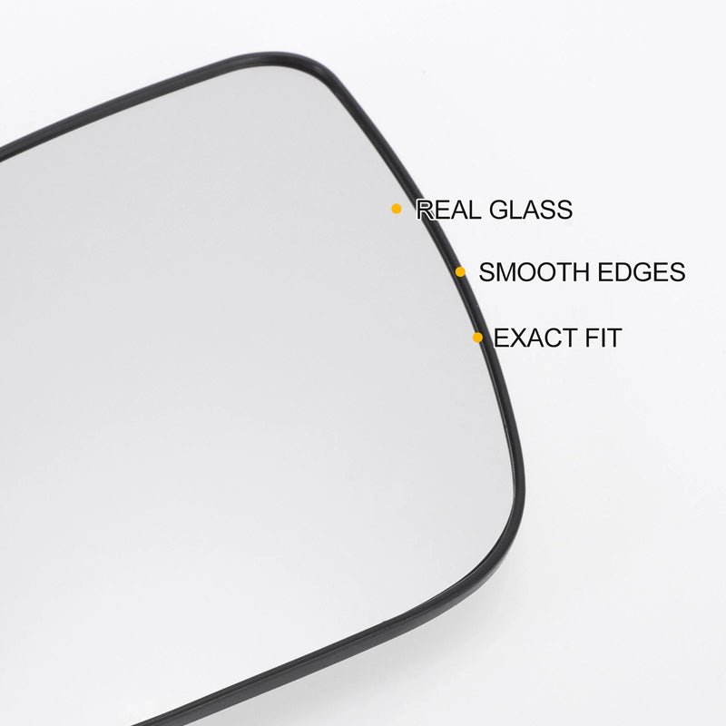 KIA Rio Left Side Heated White Mirror Glass (2010-2012)