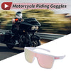 Motorcycle Goggles Pink Lens White Frame Tri-Acetyl Cellulos TR90