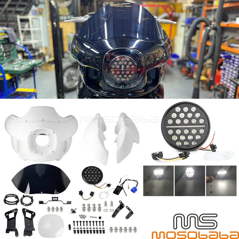 Harley FXLRS FXFB FXFBS Upper Fairing, Windshield & LED Headlight (2020-2023)