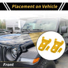 Jeep Wrangler JL JLU (2018-2024) Plastic Yellow Hood Hinge Covers