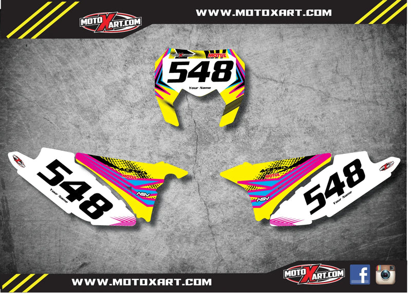 Sherco SE 250 300 NEON Style Number Plate Stickers (2012-2016)