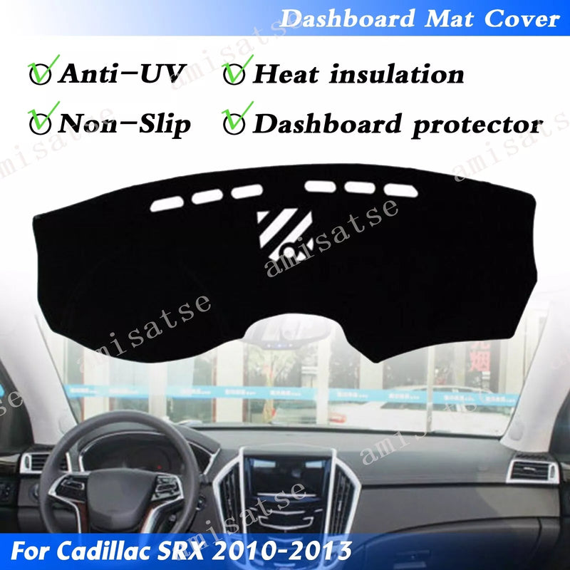 Cadillac SRX 2010-2013 Black Dashboard Cover Sun Visor Pad Dashmat