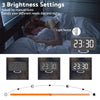 Bedroom Wall LED Digital Alarm Clock Mirror Display with Snooze