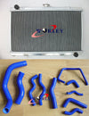 Nissan Silvia 180SX S13 52mm Aluminum Radiator & Blue Hose (89-94)