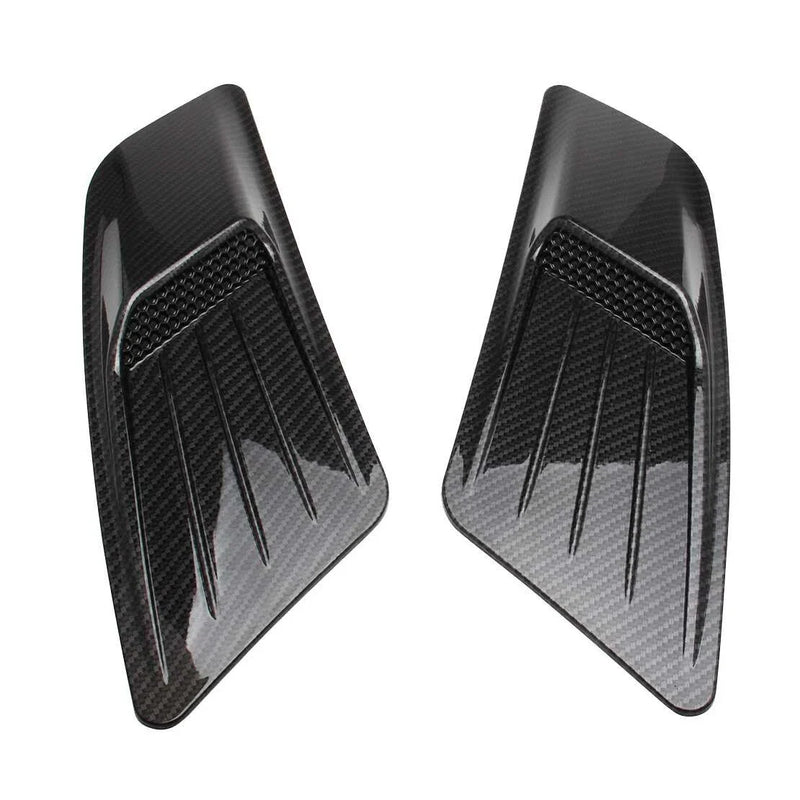 Car Carbon Fiber Look Hood Scoop Air Vent Covers