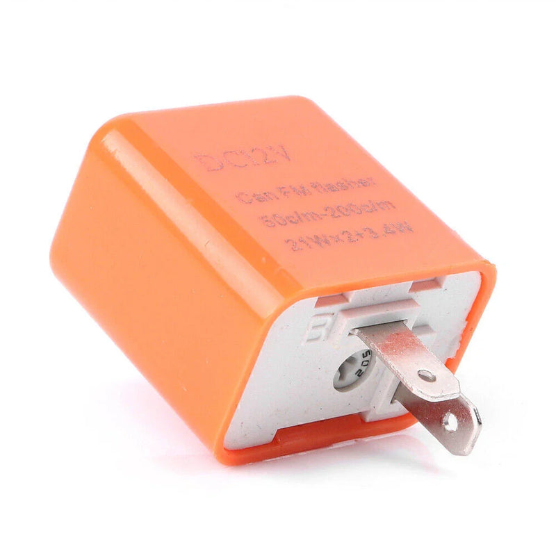 Motorcycle Light Hyper Flash Orange LED Flasher Relay