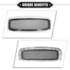 Dodge - Chrome Silver Tone Gloss Black Front Grille Assembly