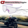 Motorcycle Riding Goggles Light Purple Lens White Purple Frame PC UV400