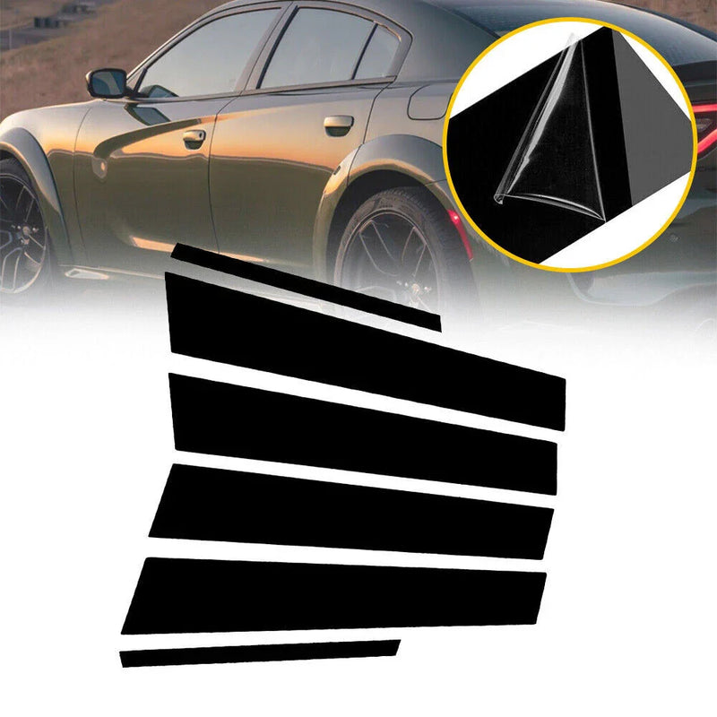 2011-2021 Dodge Charger Carbon Black Door Pillar Post Trim (11-21)