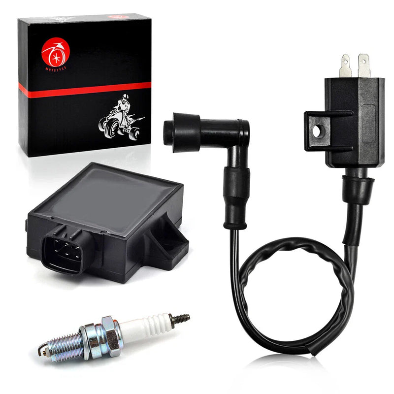 Kawasaki KLF220 1996-2002 Bayou 220 Ignition Coil Spark Plug CDI Kit