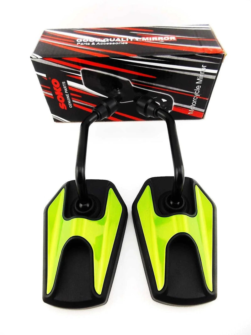 Suzuki GSX400F Katana Black Green Hex Soko Mirrors (1981-1985)