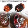 Make Model 2 x 14mm Aluminum Alloy Plastic Motorcycle Slider Frame Orange