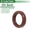 Oil Seal 20x28x5mm Brown 5 Pcs Rotary Shaft Seal FKM Rubber