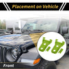 Jeep Wrangler JL JLU (2018-2024) - Plastic Green Engine Hood Hinge Covers