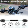 Motorcycle Adjustable Handlebars Black Small Wrench Handle Bracket 1 Set