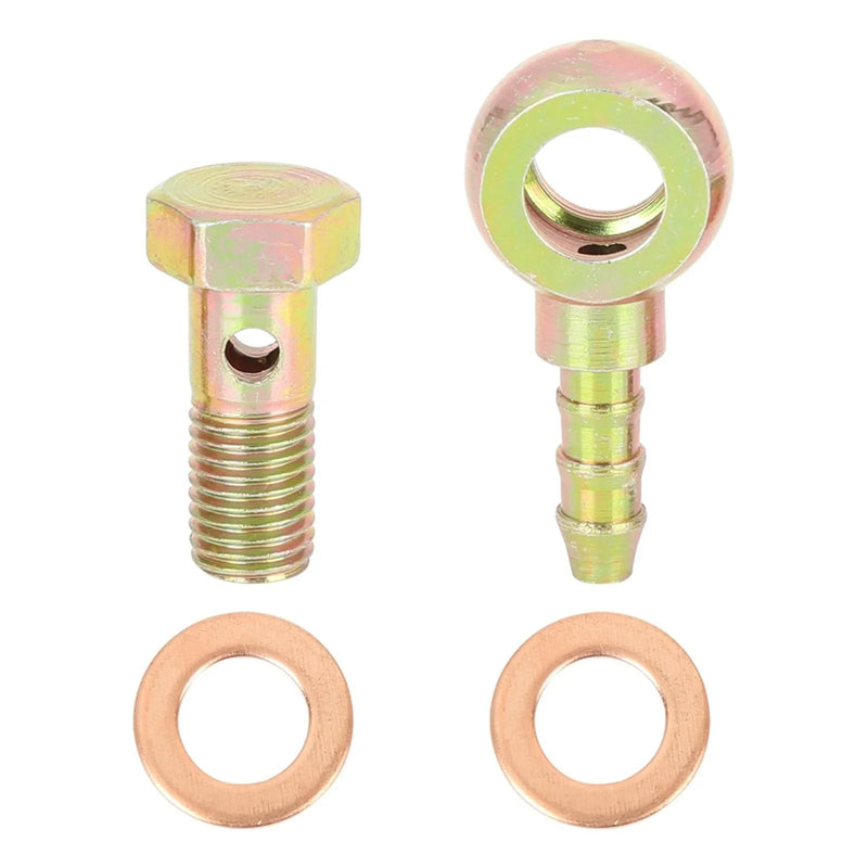 Motorcycle Car 8mm Banjo Hose Barb Bolt Fittings Banjo Bolt Washer Kit