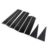 Nissan Rogue (2014-2020) Black 8x Door Window Trim Pillar Covers