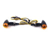 Car Universal Black Metal LED Mini Amber Turn Signal Lights