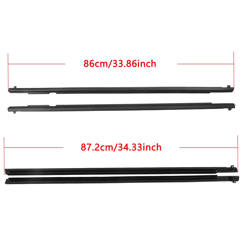 Mazda 3 BK Sedan (2004-2009) 4 x Black Window Belt Weatherstrips