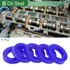 Oil Seal / 28x43x10mm / Seal Ring Rotary Shaft TPU High-Pressure Blue 5Pcs