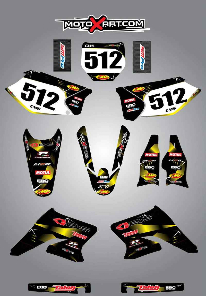 Suzuki RMZ 250 (2004-2006) Custom Graphics Barbed Style Stickers